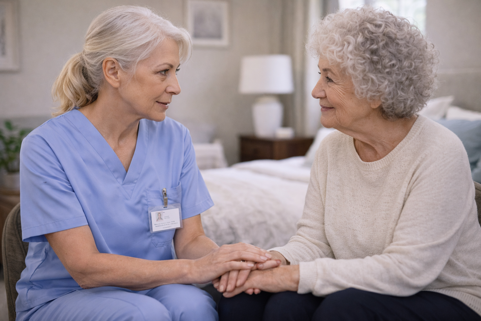 Nurse counseling patient